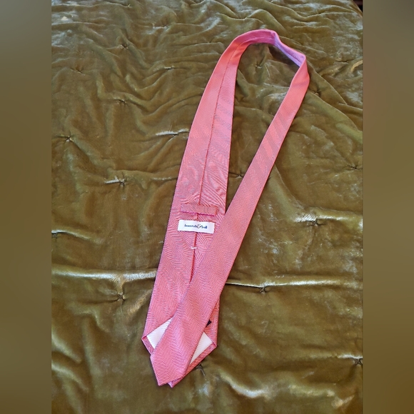 Breuer orange and white silk necktie - Picture 7 of 9